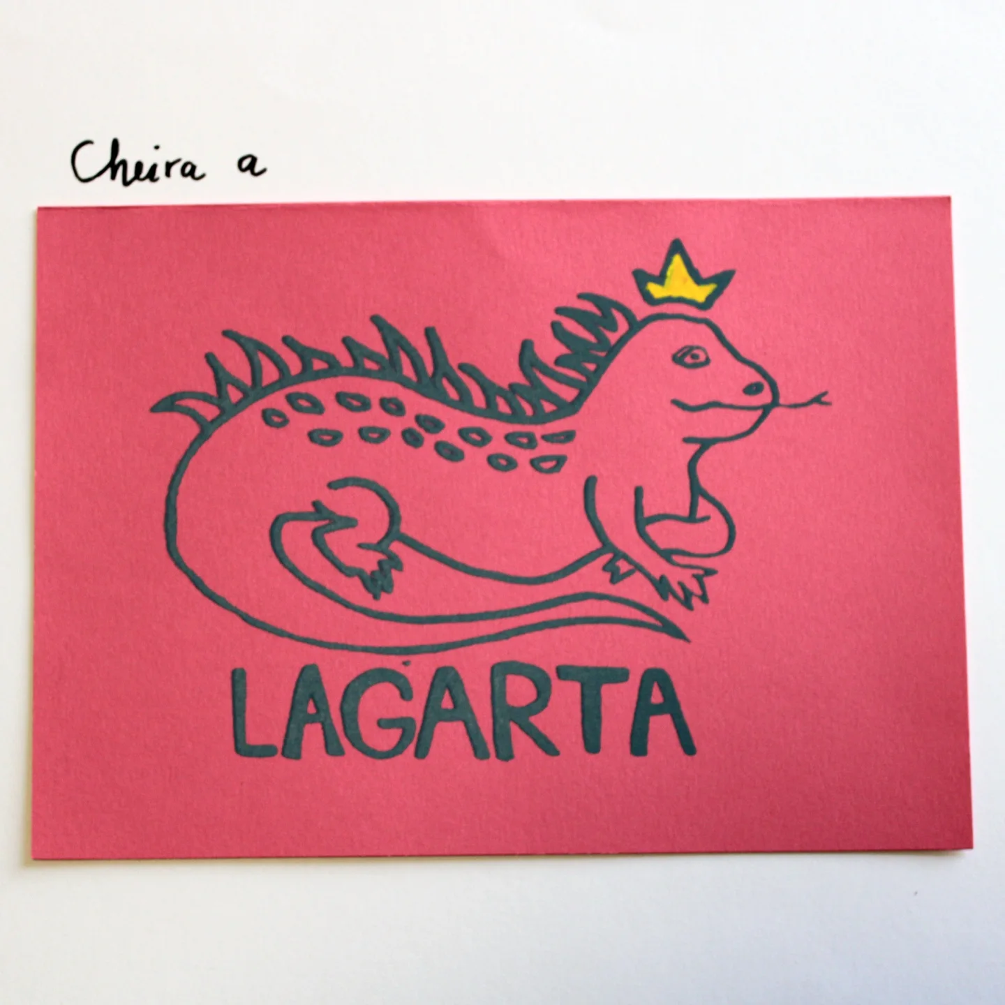 Deseño dunha lagarta, porque é o que somos